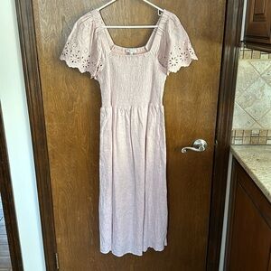Madewell size small linen blend midi dress